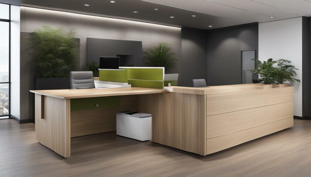 ergonomic reception desk design